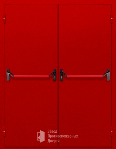 Фото двери «Двупольная глухая с антипаникой (красная)» в Электрогорску