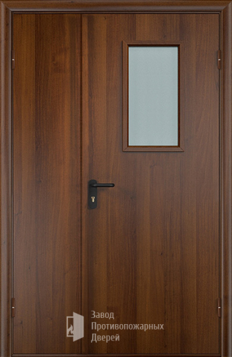 Фото двери «Полуторная МДФ со стеклом EI-30» в Электрогорску