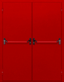 Фото двери «Двупольная глухая с антипаникой (красная)» в Электрогорску