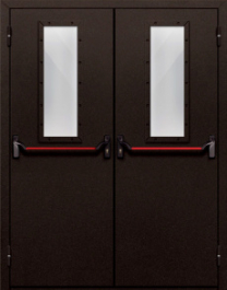 Фото двери «Двупольная со стеклом и антипаникой №610» в Электрогорску