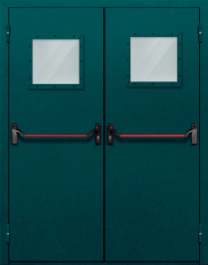 Фото двери «Двупольная со стеклом и антипаникой №56» в Электрогорску