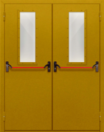 Фото двери «Двупольная со стеклом и антипаникой №65» в Электрогорску