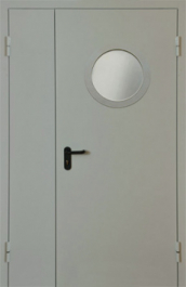 Фото двери «Полуторная с круглым стеклом EI-30» в Электрогорску
